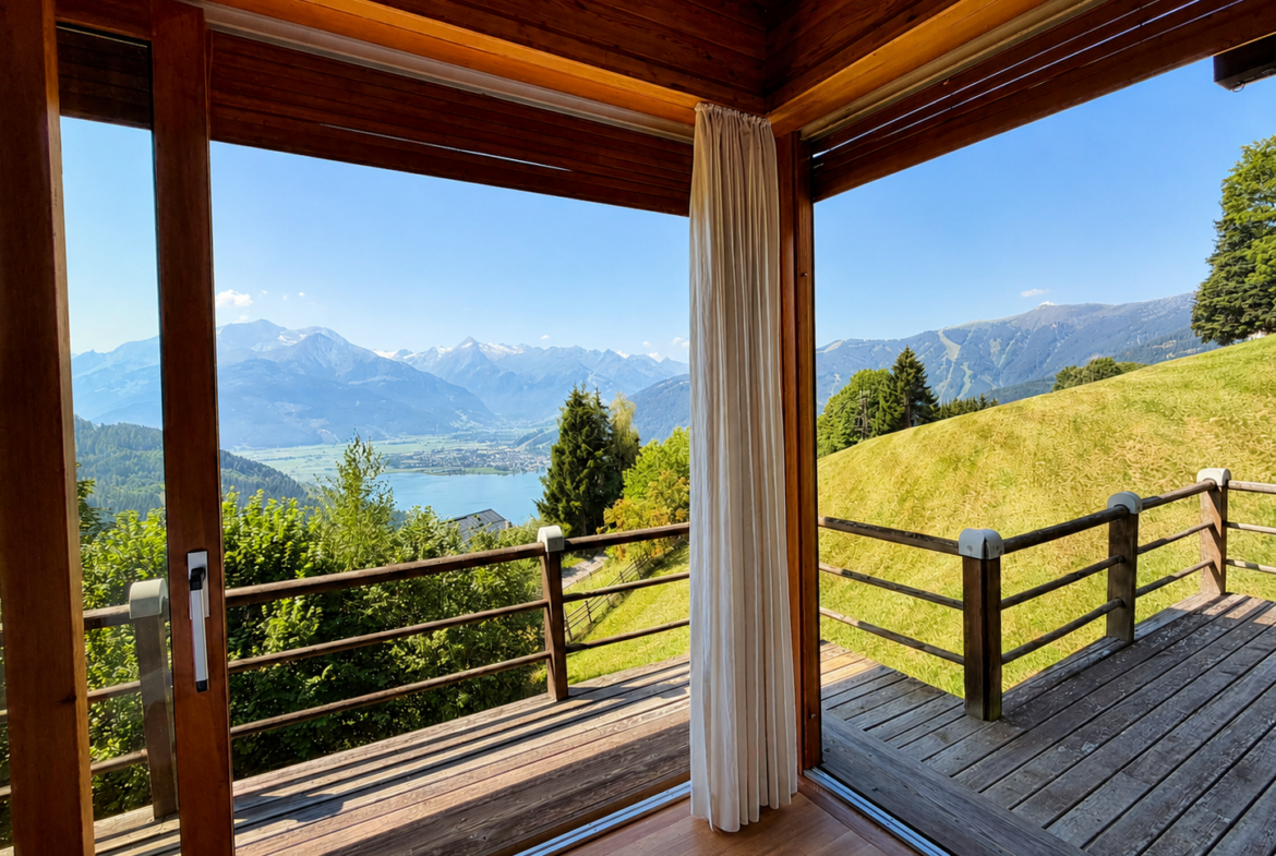 Zweitwohnsitz über dem Zeller See – alpines Chalet mit traumhaftem Panoramablick